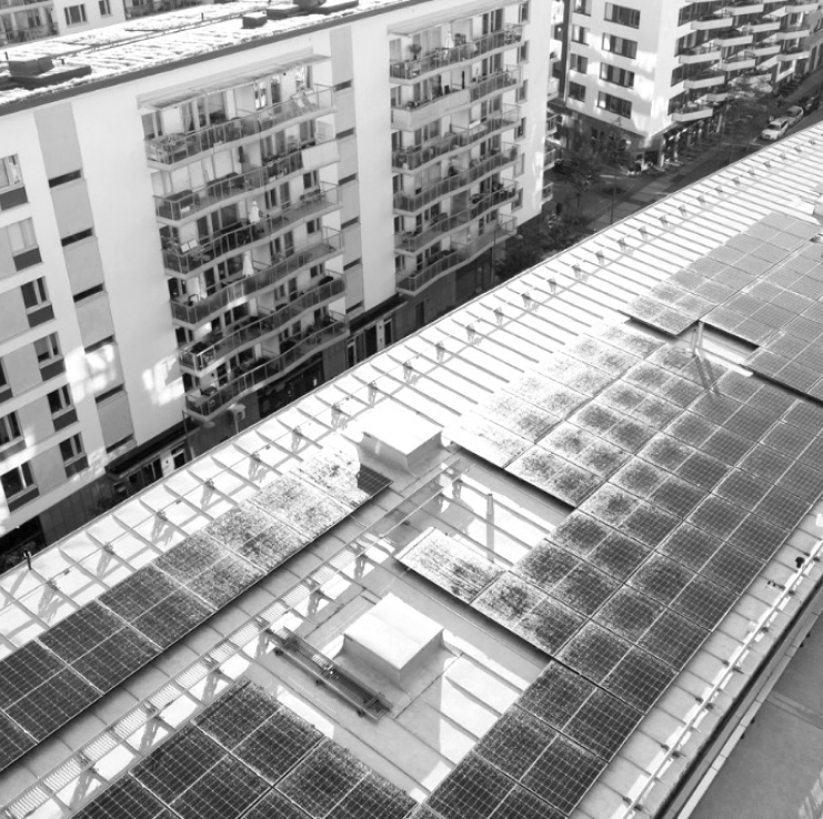 image of a roof with solar panels